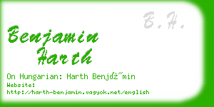 benjamin harth business card